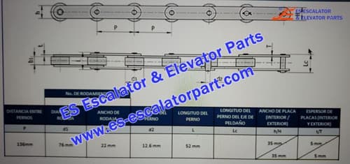 Escalator Parts Step Chain Use For OTIS