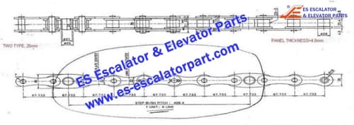 Escalator Parts Step Chain pin25 Use For MITSUBISHI