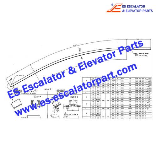 Escalator GAA402BLY handrail guide Use For OTIS