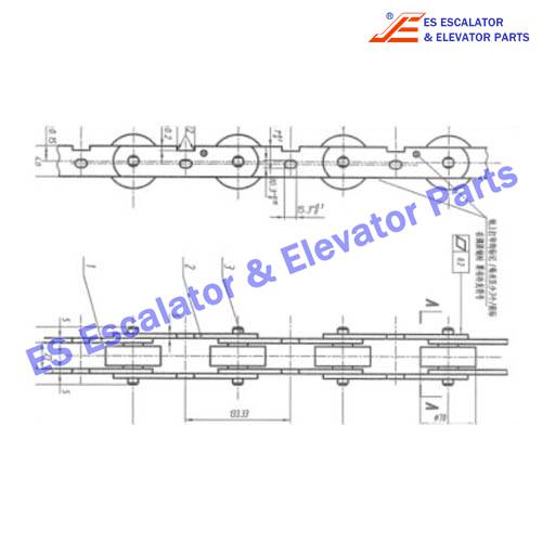 S650C902 180KN Chain with axle Use For HYUNDAI