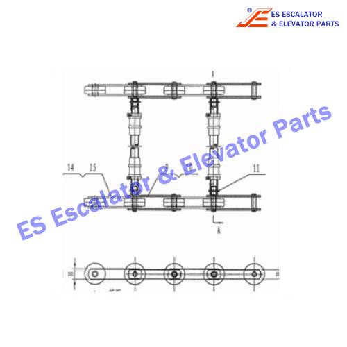 C65000071 135KN Chain with axle Use For HYUNDAI