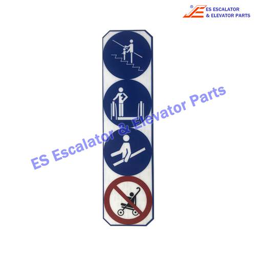 Escalator Parts 1738744600 Safety label EN115-2007 Use For THYSSENKRUPP