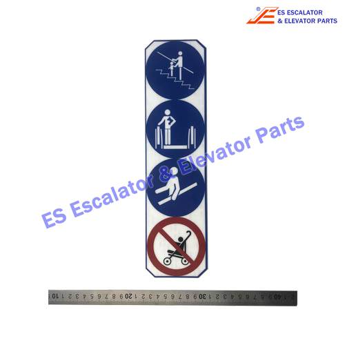 Escalator Parts 1738744600 Safety label EN115-2007 Use For THYSSENKRUPP