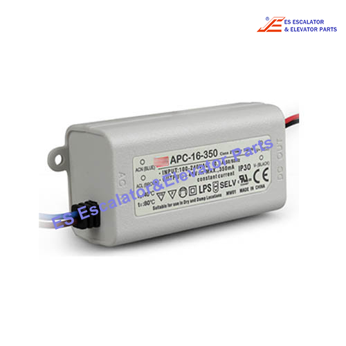 Mean Well APC-16-350 Elevator Constant Current LED Driver Power Supply 12-48V 350mA Use For Kone