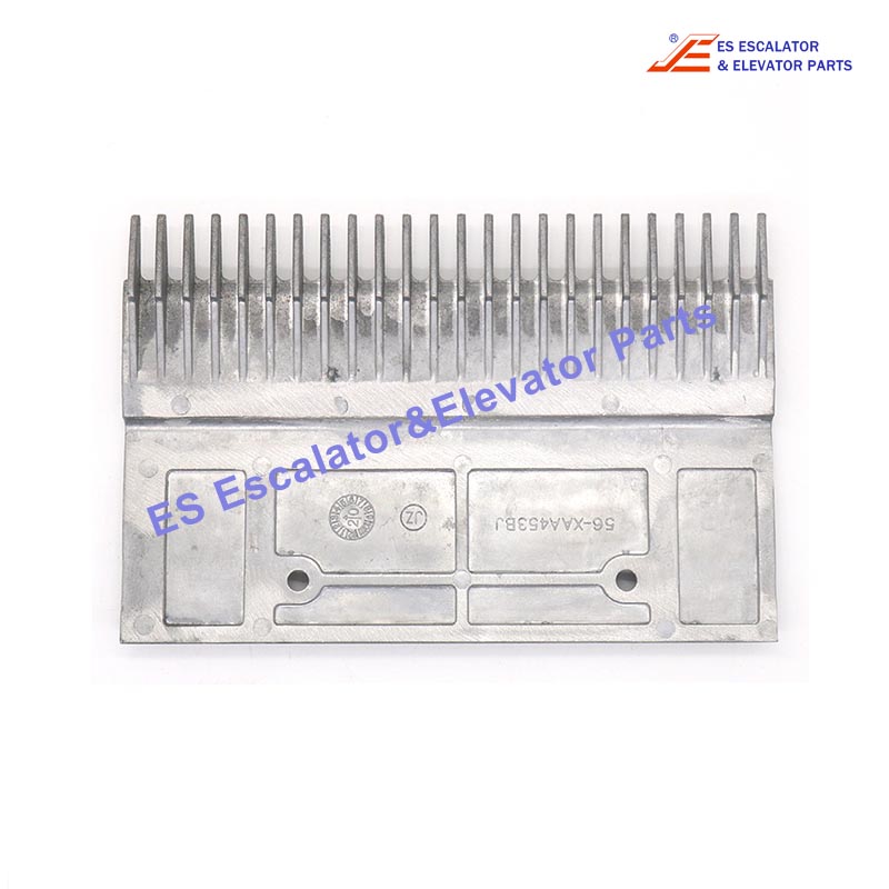 XAA453BJ1 Escalator Comb Plate 203.184 x 132.64mm Tooth Pitch 8.466 Hole Spacing 101.7 24T Aluminum Center Use For Otis
