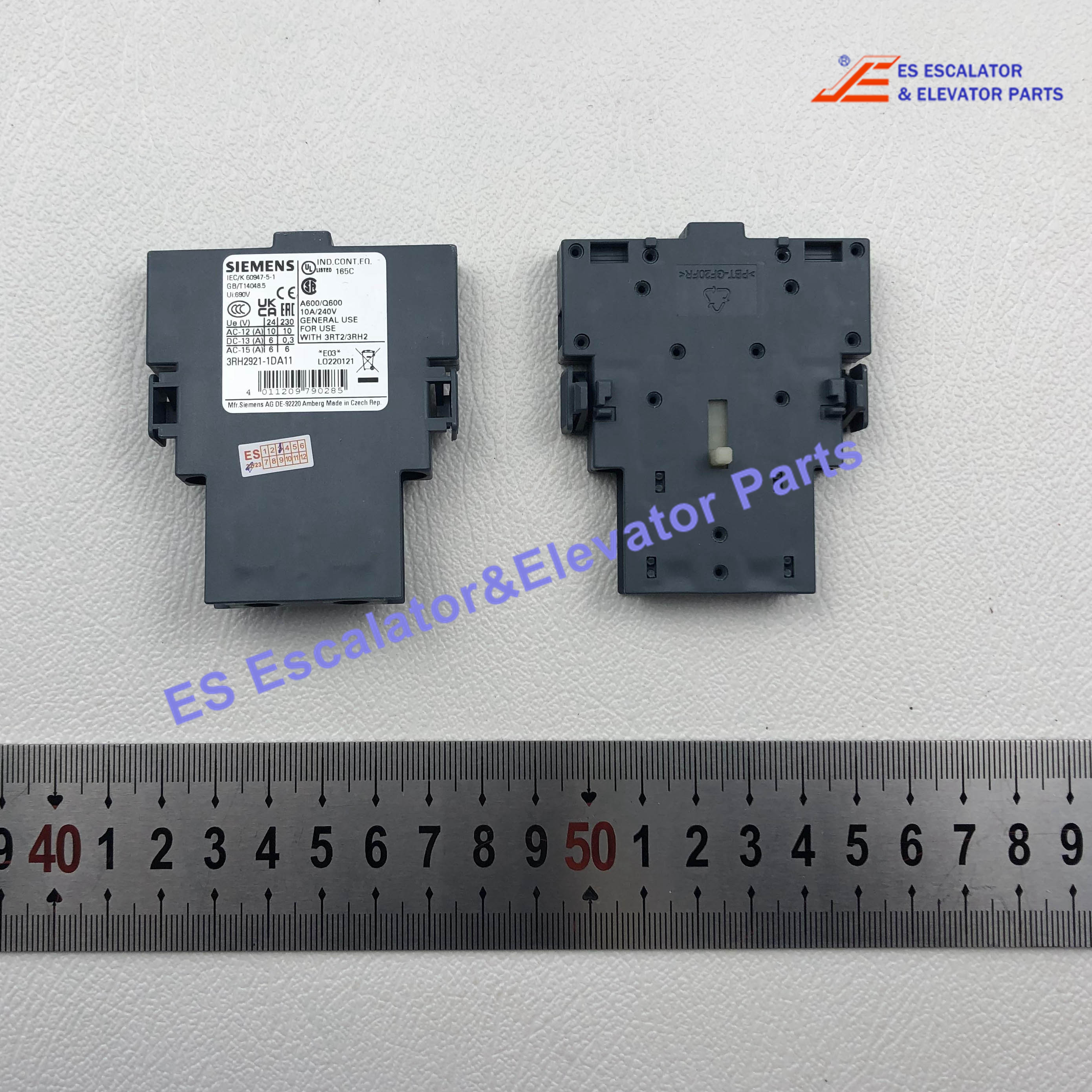 3RH2921-1DA02 Elevator Auxiliary Switch Lateral 2 NC Current Path 1 NC 1 NC For 3RH And 3RT Screw Terminal R: 31/32 41/42 L: 51/52 61/62 Use For Siemens