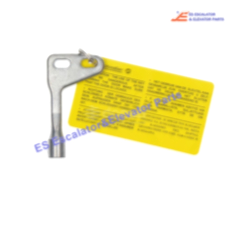 53105187-034 Elevator TRIANGLE KEY WITH WARNING LABEL