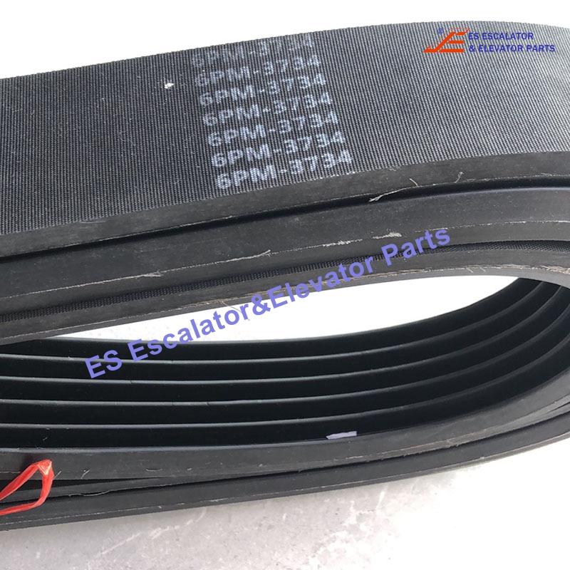 GO260R2 Escalator Poly V-Belt Black12.25 FT (3.7 m) Long 2.3 Inch (56 mm) Wide Use For Otis