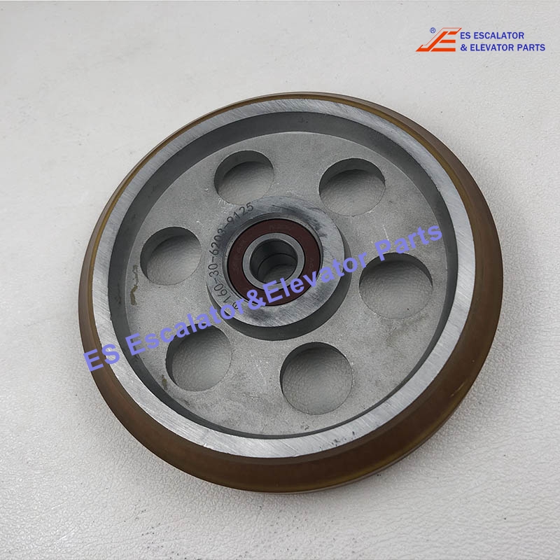 AAA456YW1 Elevator Guide Shoe Roller Car Guide Shoe Roller D=160mm width 30mm d=17mm bearing 6203ZZ Use For Otis