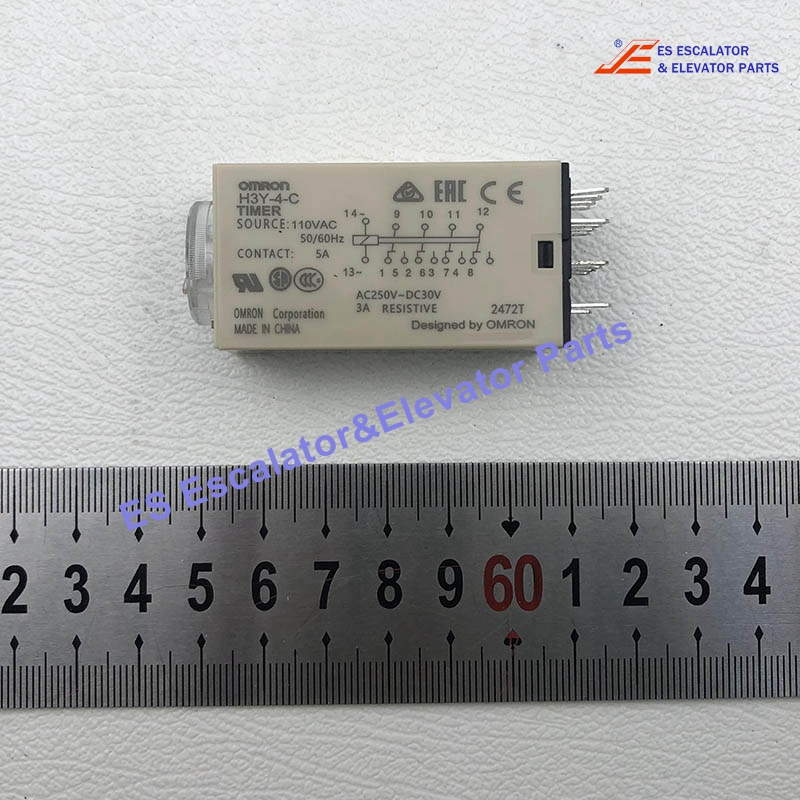 H3Y-4-C Elevator Timer Relay 110VAC 50/60HZ 5A Use For Omron
