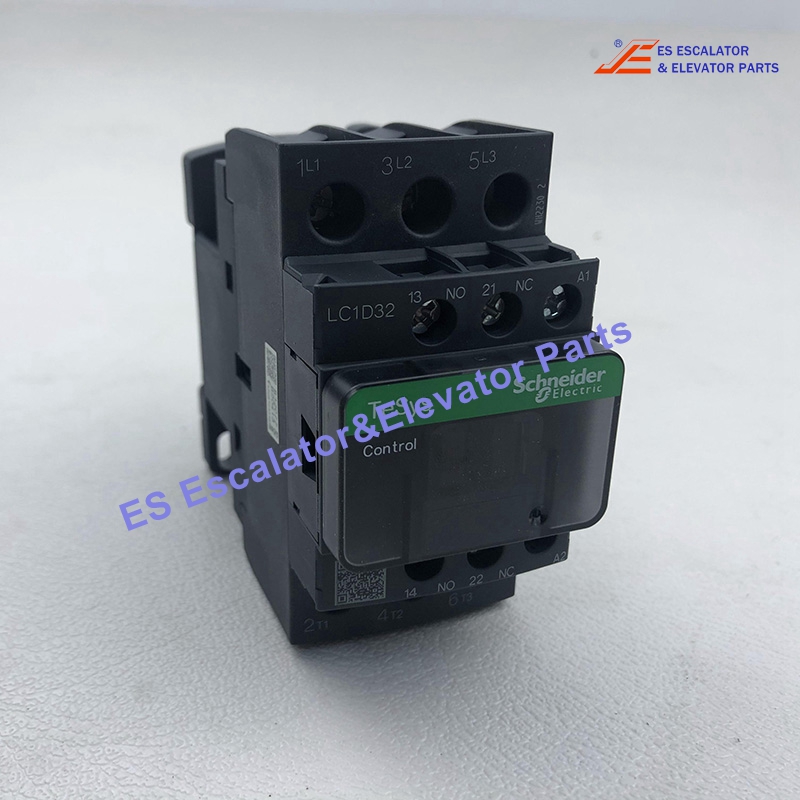 LC1D32FE7C Elevator TeSys Deca Contactor 3P(3 NO) AC-3 <= 440 V 32 A 115 V AC Coil Use For Schneider