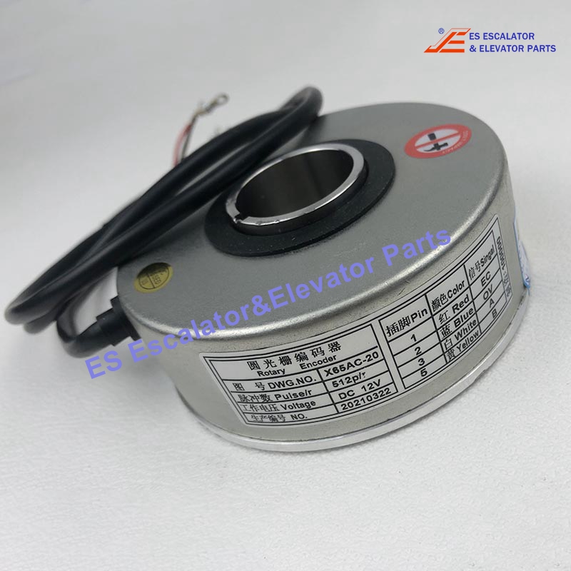 X65AC-20 Elevator Rotary Encoder Voltage:DC12V 512P/R Use For Mitsubishi
