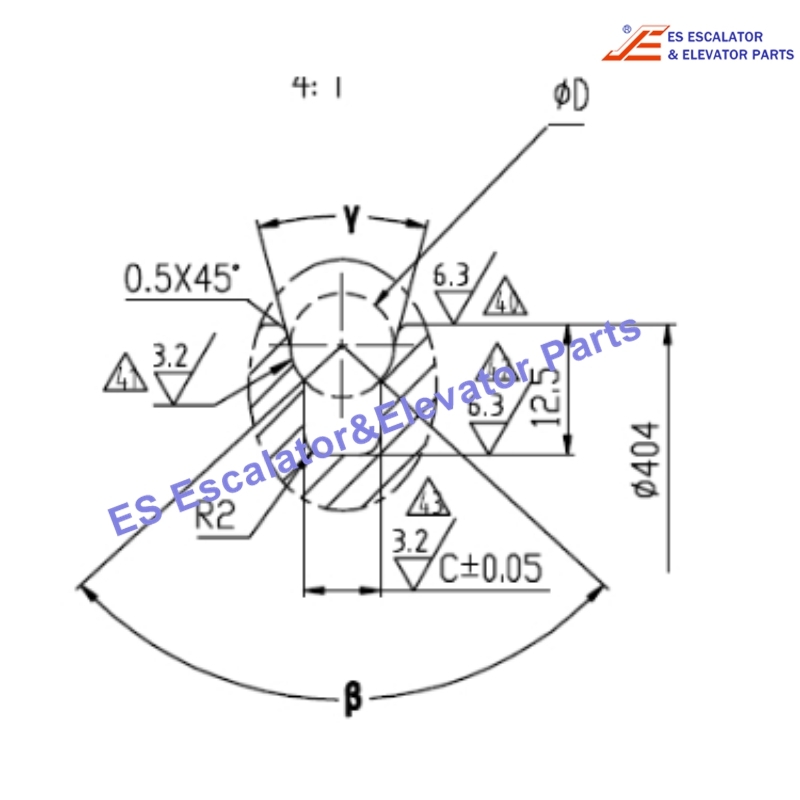 DAA261K32 Elevator Traction Sheave Use For Otis
